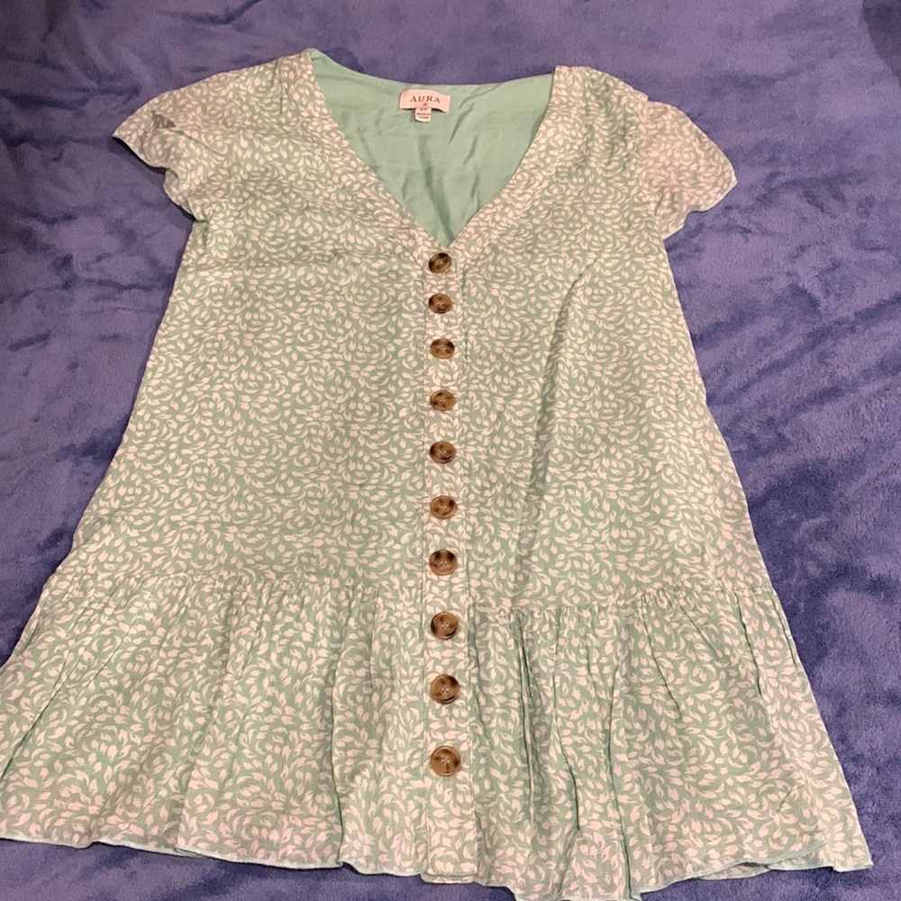 Mint green flowy dress